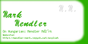 mark mendler business card